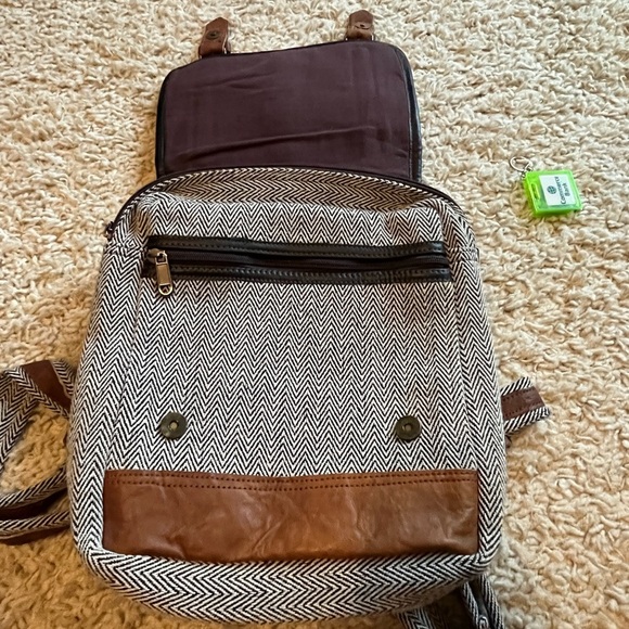 Tweed chevron backpack - Picture 4 of 7